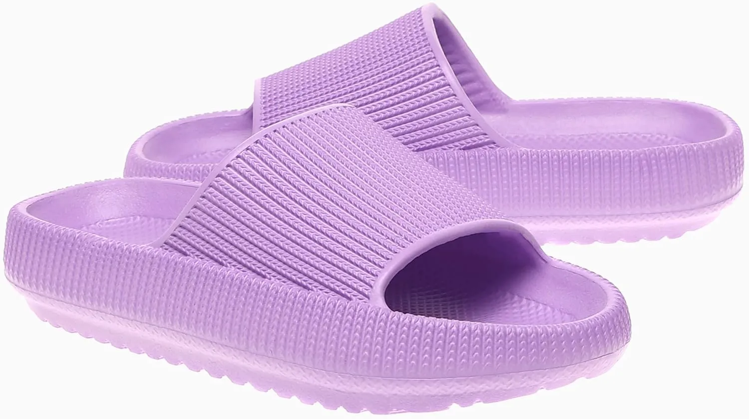 rosyclo Cloud Slides for Kids, Toddler Pillow Slippers Shower Bathroom Non-Slip Open Toe Super Soft Comfy Thick Sole Cozy Boys Girls Home House Cloud Cushion Slide Sandals for Indoor Outdoor Shoes