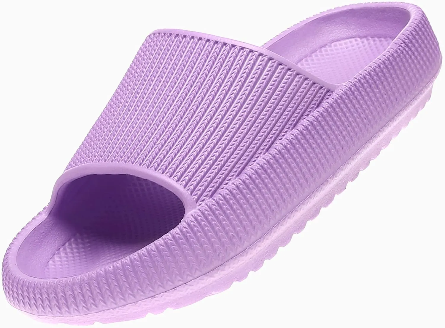 rosyclo Cloud Slides for Kids, Toddler Pillow Slippers Shower Bathroom Non-Slip Open Toe Super Soft Comfy Thick Sole Cozy Boys Girls Home House Cloud Cushion Slide Sandals for Indoor Outdoor Shoes