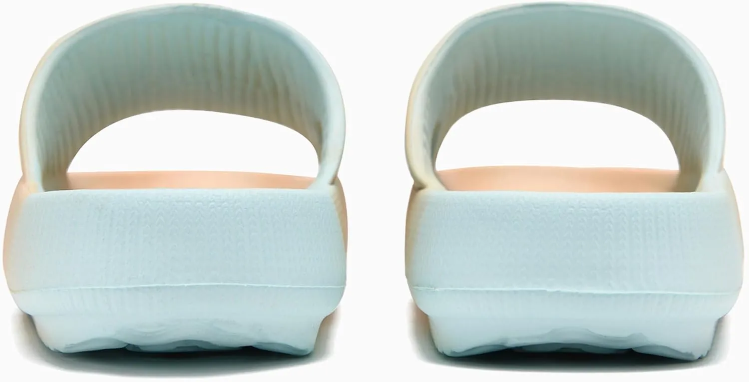 rosyclo Cloud Slides for Kids, Toddler Pillow Slippers Shower Bathroom Non-Slip Open Toe Super Soft Comfy Thick Sole Cozy Boys Girls Home House Cloud Cushion Slide Sandals for Indoor Outdoor Shoes