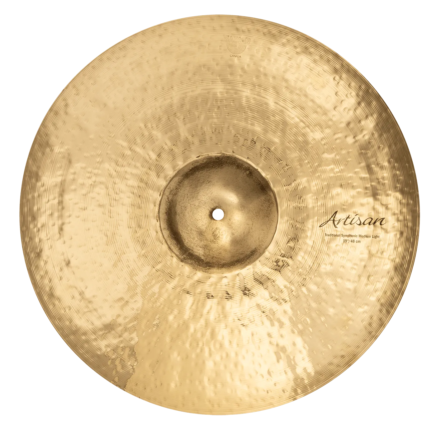 SABIAN A1956B 19" Artisan Traditional Symphonic Medium Light Brilliant Finish Made In Canada