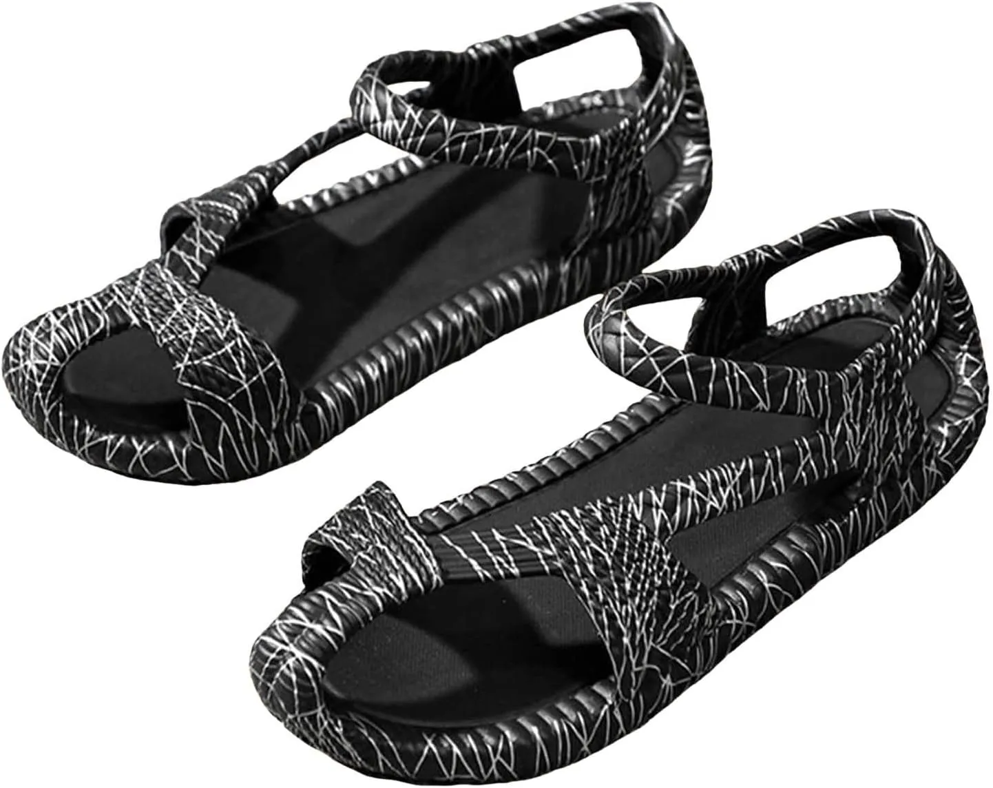 Sandals Men's EVA Woven Straw Shoes Retro Ethnic Couples Beach Handmade Shoes Large Size Women Sandals for
