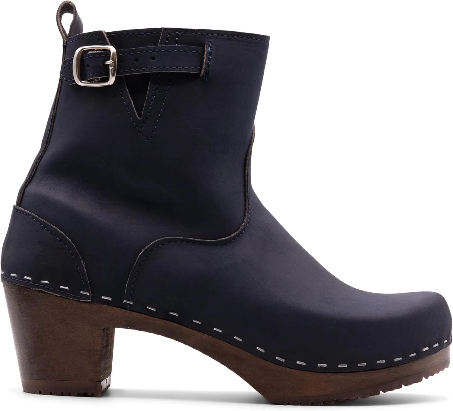 Sandgrens Handmade Swedish Wood Clogs for Women, High Heel Boots | New York High