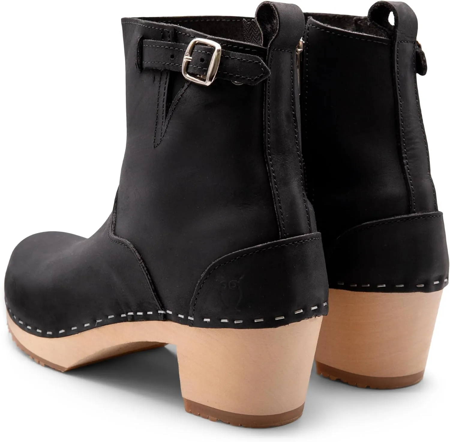 Sandgrens Handmade Swedish Wood Clogs for Women, High Heel Boots | New York High