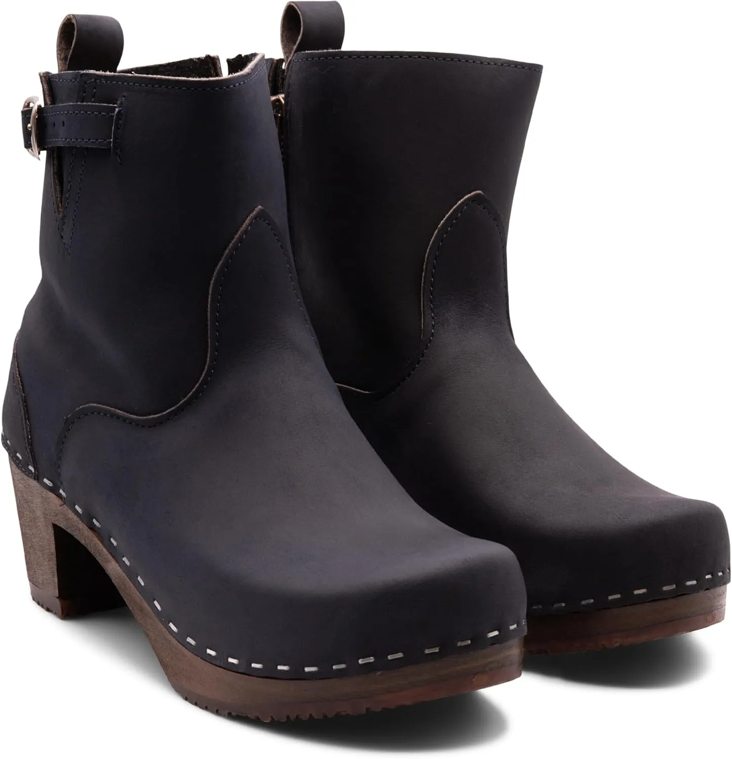 Sandgrens Handmade Swedish Wood Clogs for Women, High Heel Boots | New York High