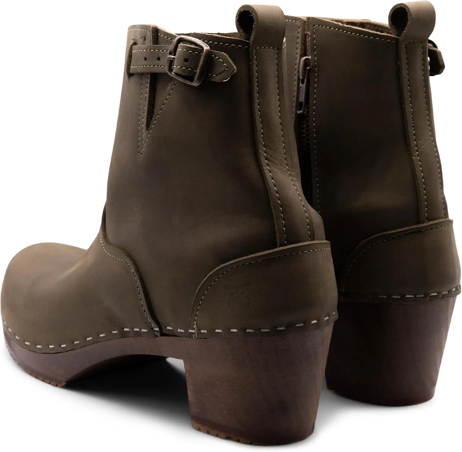 Sandgrens Handmade Swedish Wood Clogs for Women, High Heel Boots | New York High