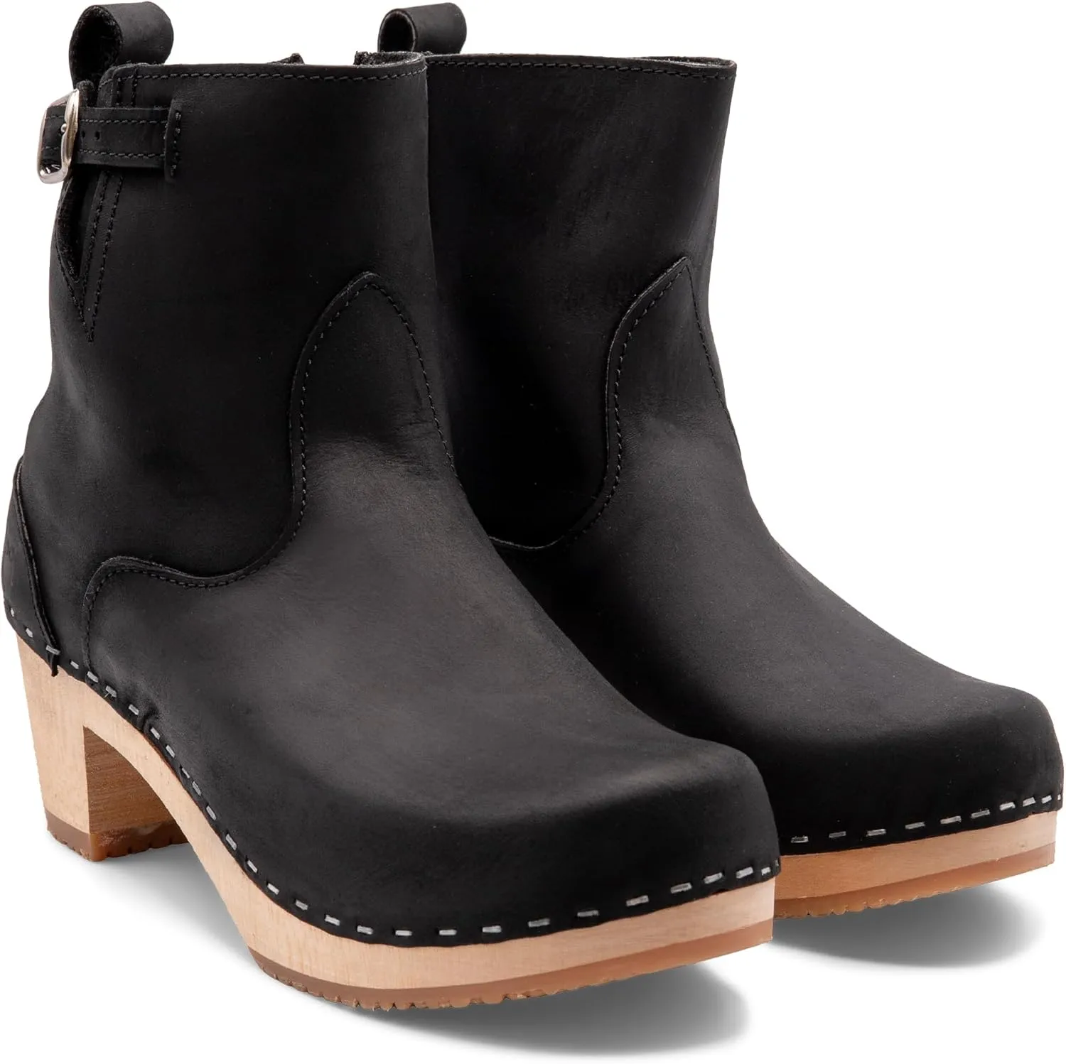 Sandgrens Handmade Swedish Wood Clogs for Women, High Heel Boots | New York High