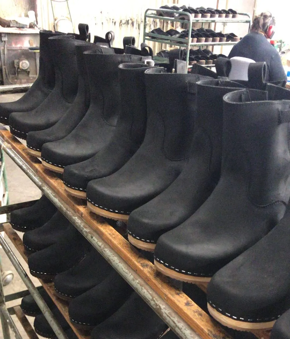 Sandgrens Handmade Swedish Wood Clogs for Women, High Heel Boots | New York High
