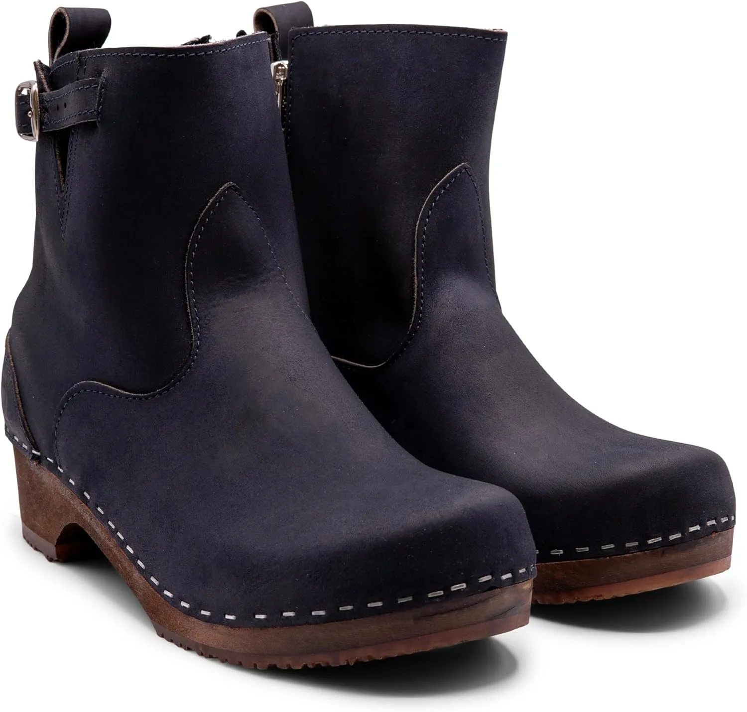 Sandgrens Handmade Swedish Wood Clogs for Women, Low Heel Boots | New York Low