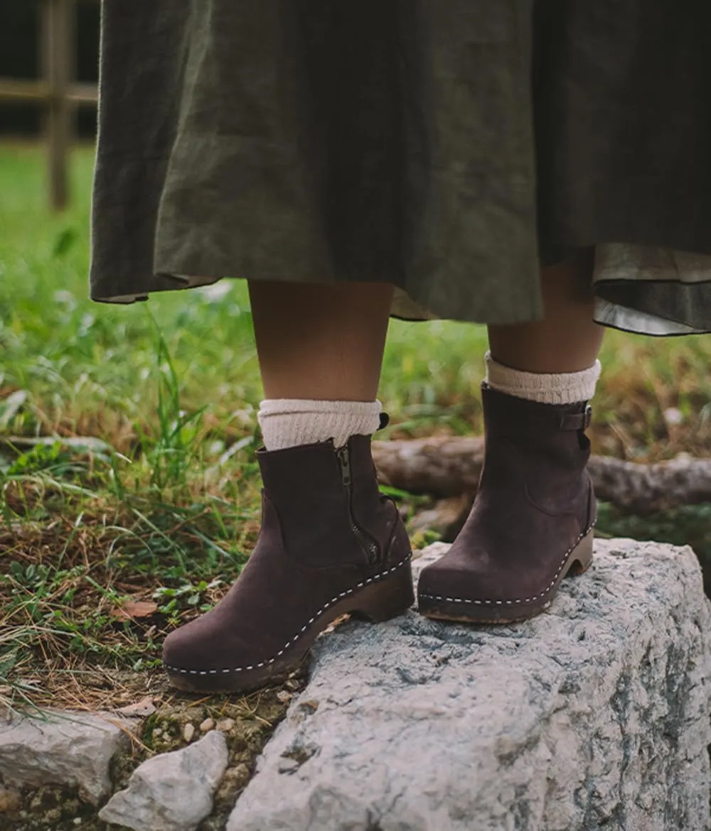 Sandgrens Handmade Swedish Wood Clogs for Women, Low Heel Boots | New York Low