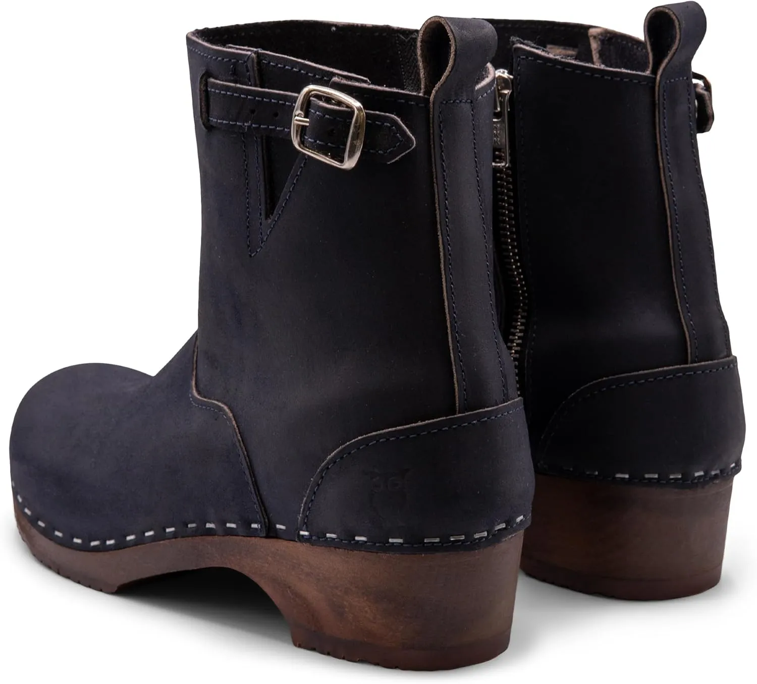 Sandgrens Handmade Swedish Wood Clogs for Women, Low Heel Boots | New York Low