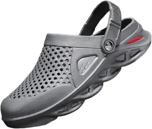 SECHRITE Clogs for Men Slip on Rubber Clogs Summer Water Shoes Gardening Shoes