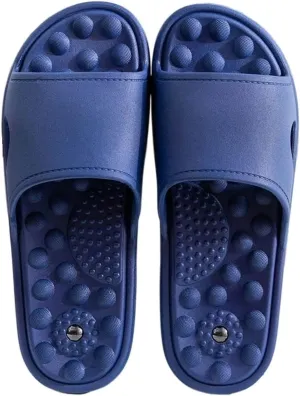 Shark Slippers Massage Slippers Men Take Bath Home Non Slip Bathroom in Lovers Home Soft Soled Silent Deodorant Sandals for Male Sandals ( Color : Gray , Shoe Size : 40-41(24.5-25cm) ) (Dark Blue 40)