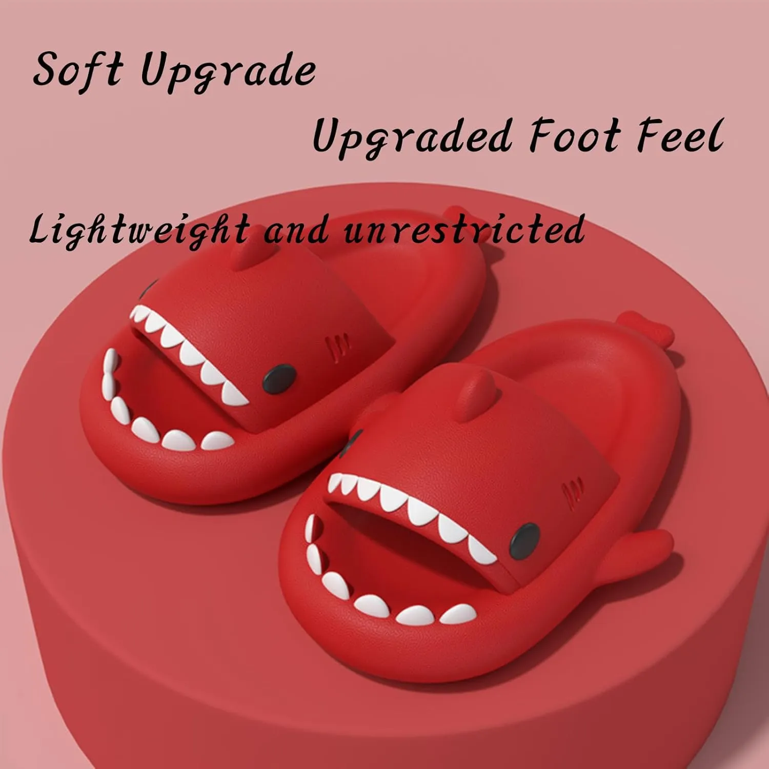 sharllen Shark Sandals Slides for Women Men Cute Novelty Cartoon Anti-Slip Open Toe Slides Summer Lightweight Shark Sandals