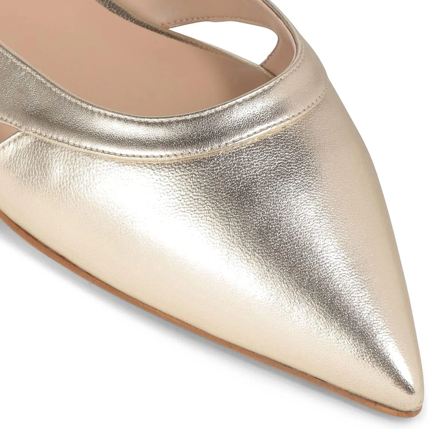 SHODENSE Women Comfortable Cut Out Flats Pointed Closed Toe Ballet Flats Slip On D'Orsay Flat Heeled Dress Shoes Ladies Driver Office Flat Shoes Party Street Casual Concise Stylish 4-11 M US