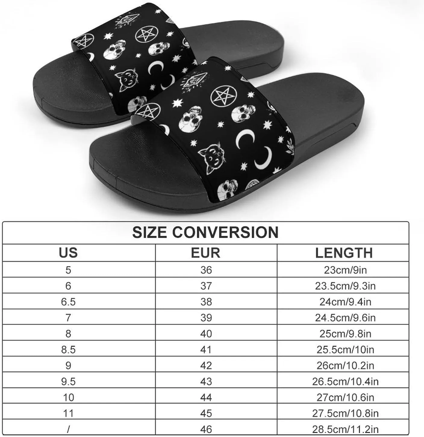 Skull PVC Sandals Men's Women Casual Slippers House Lightweight Loafers Quick Drying Washable Beach Open