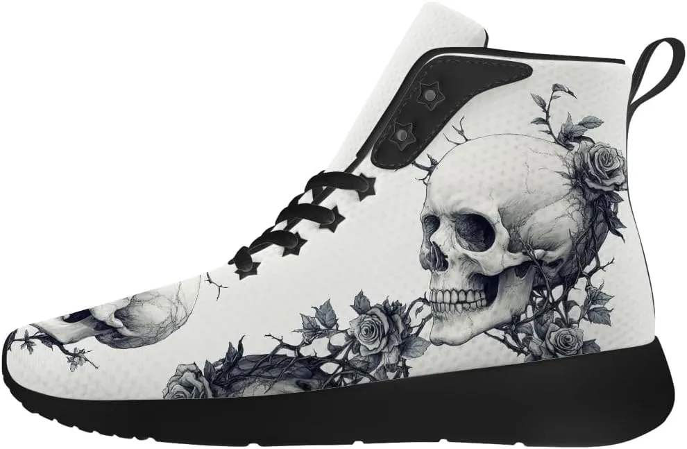 Skull Shoes for Men Women Goth Skull High Top Sneakers High Top Shoes Gifts for Women Men