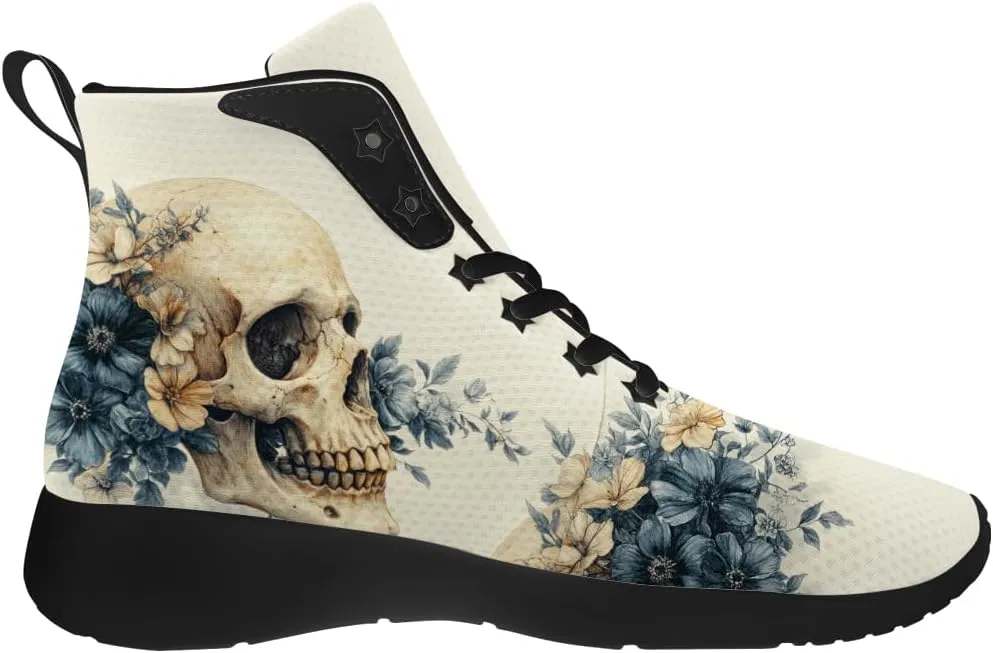 Skull Shoes for Men Women Goth Skull High Top Sneakers High Top Shoes Gifts for Women Men