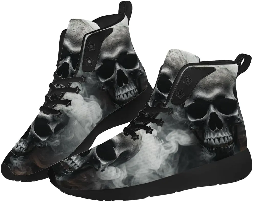 Skull Shoes for Men Women Goth Skull High Top Sneakers High Top Shoes Gifts for Women Men