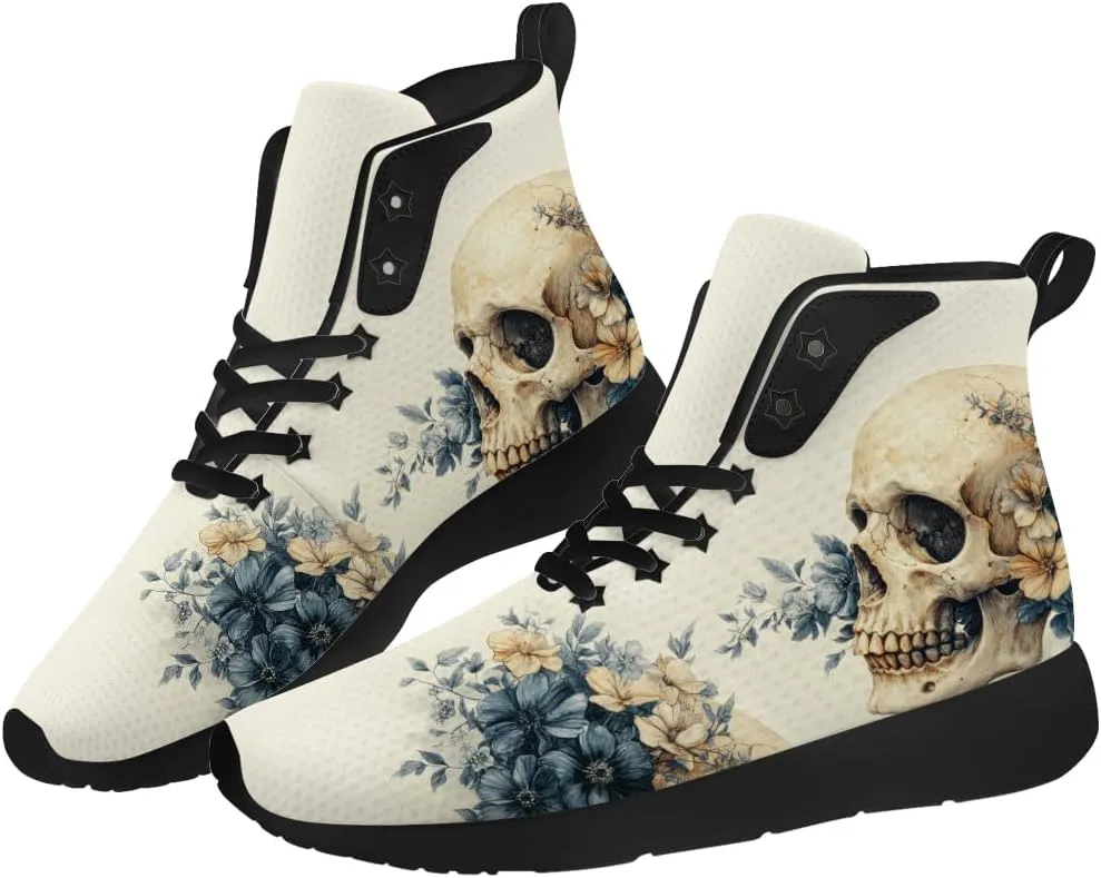Skull Shoes for Men Women Goth Skull High Top Sneakers High Top Shoes Gifts for Women Men