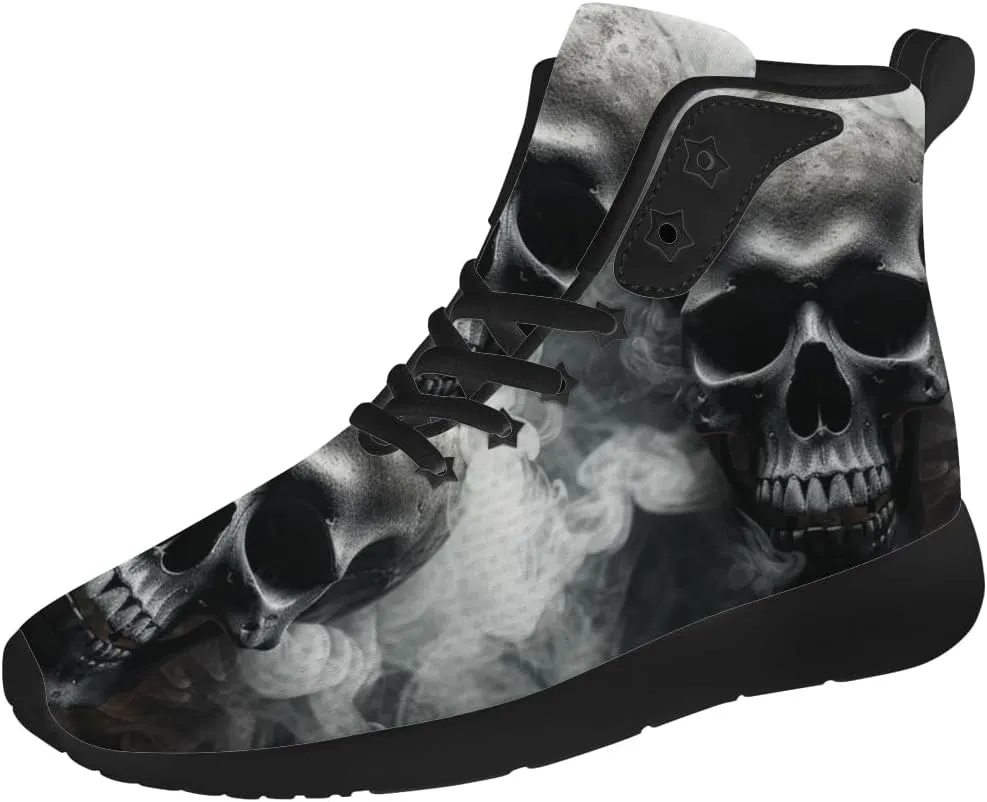 Skull Shoes for Men Women Goth Skull High Top Sneakers High Top Shoes Gifts for Women Men