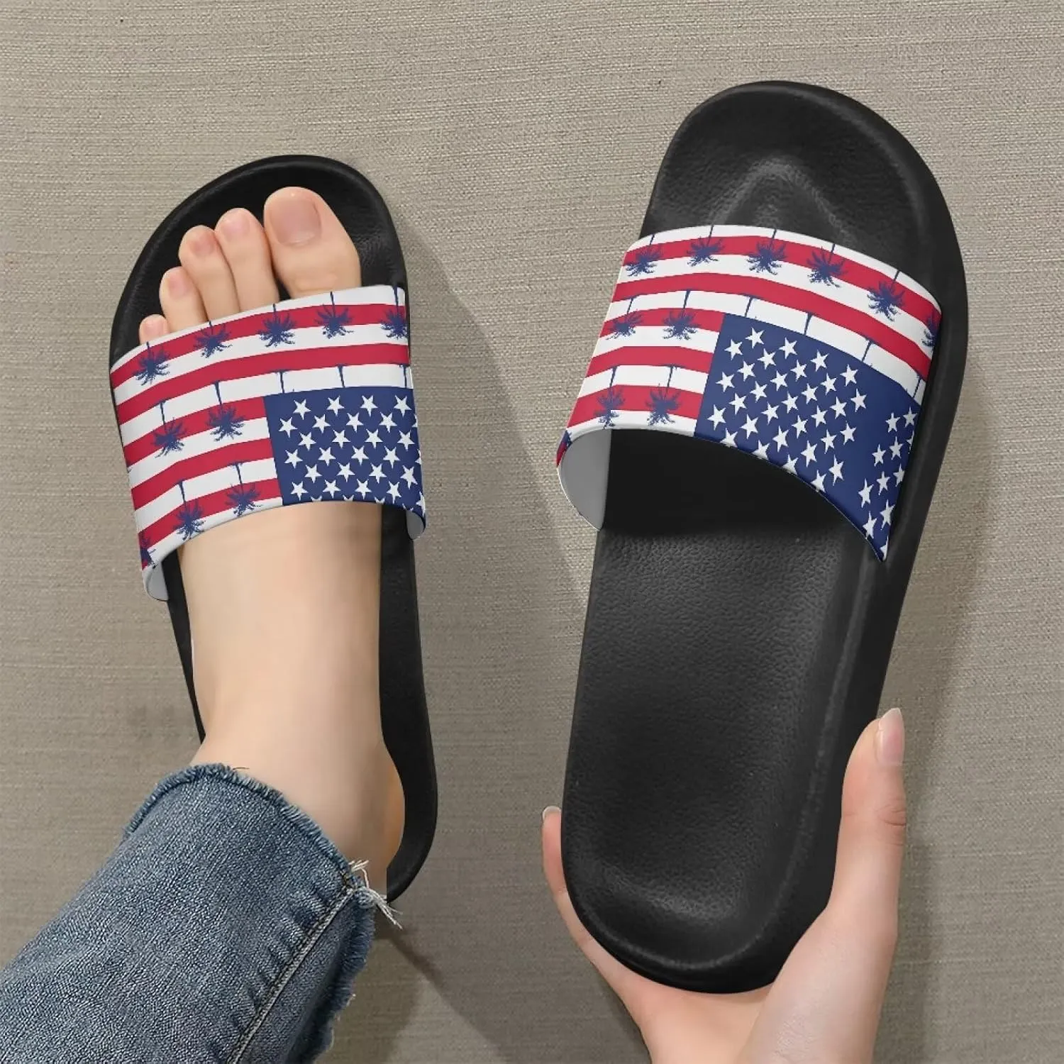 Slippers for Women and Men, Cloud Slides Shower Sandals House Shoes, Comfy and Cushioned EVA Flat Sandals