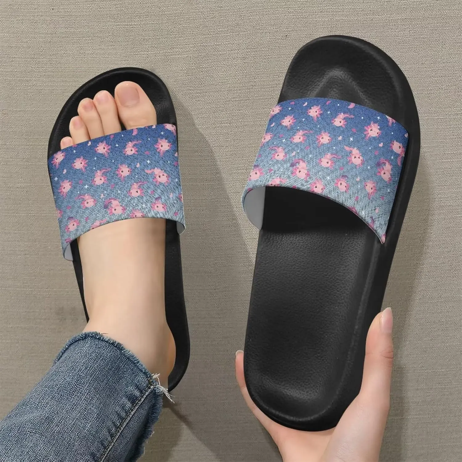 Slippers for Women and Men, Cloud Slides Shower Sandals House Shoes, Comfy and Cushioned EVA Flat Sandals
