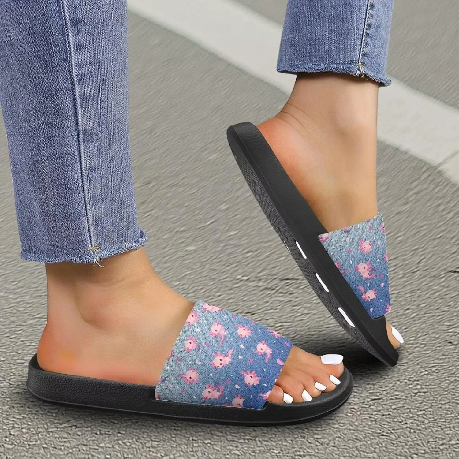 Slippers for Women and Men, Cloud Slides Shower Sandals House Shoes, Comfy and Cushioned EVA Flat Sandals