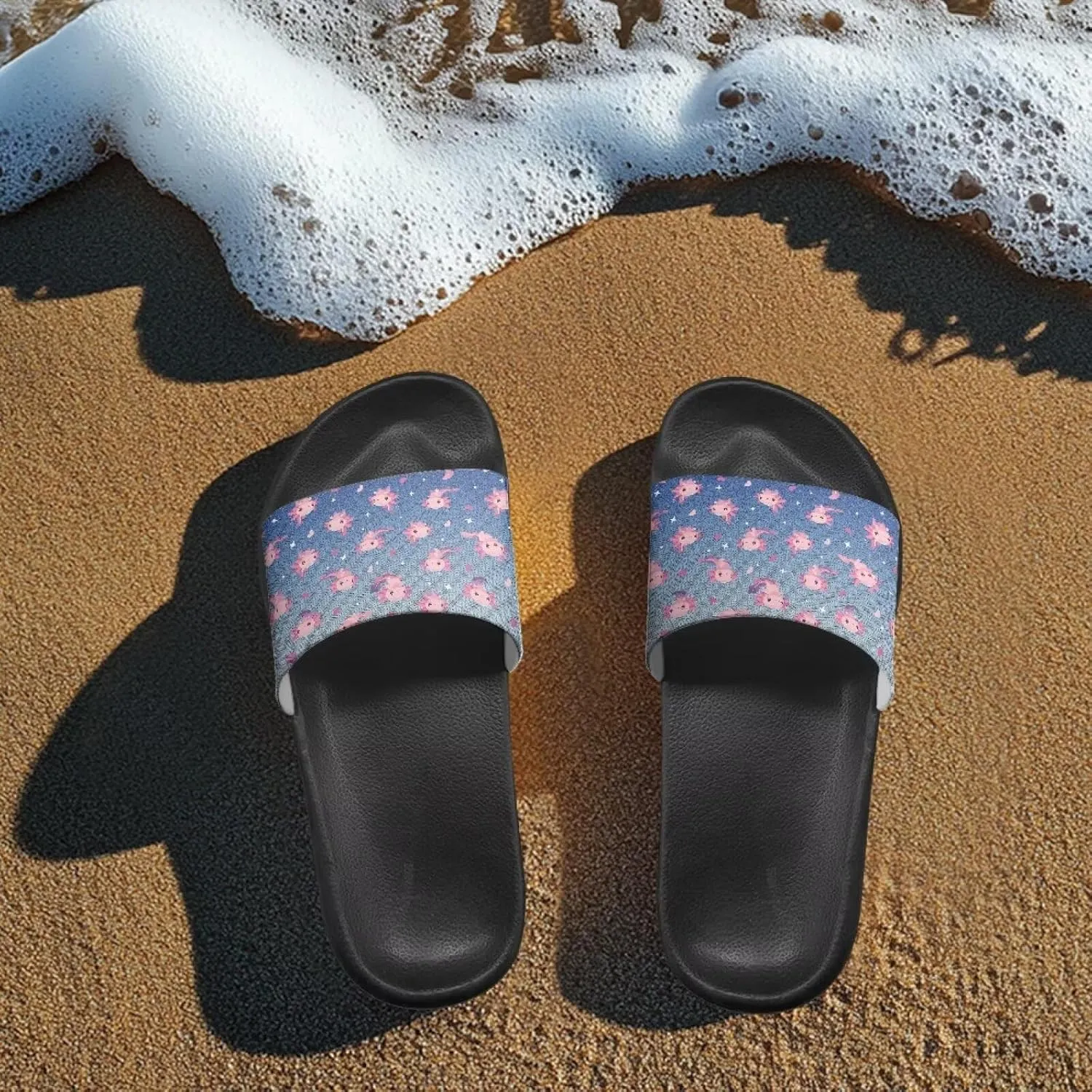 Slippers for Women and Men, Cloud Slides Shower Sandals House Shoes, Comfy and Cushioned EVA Flat Sandals