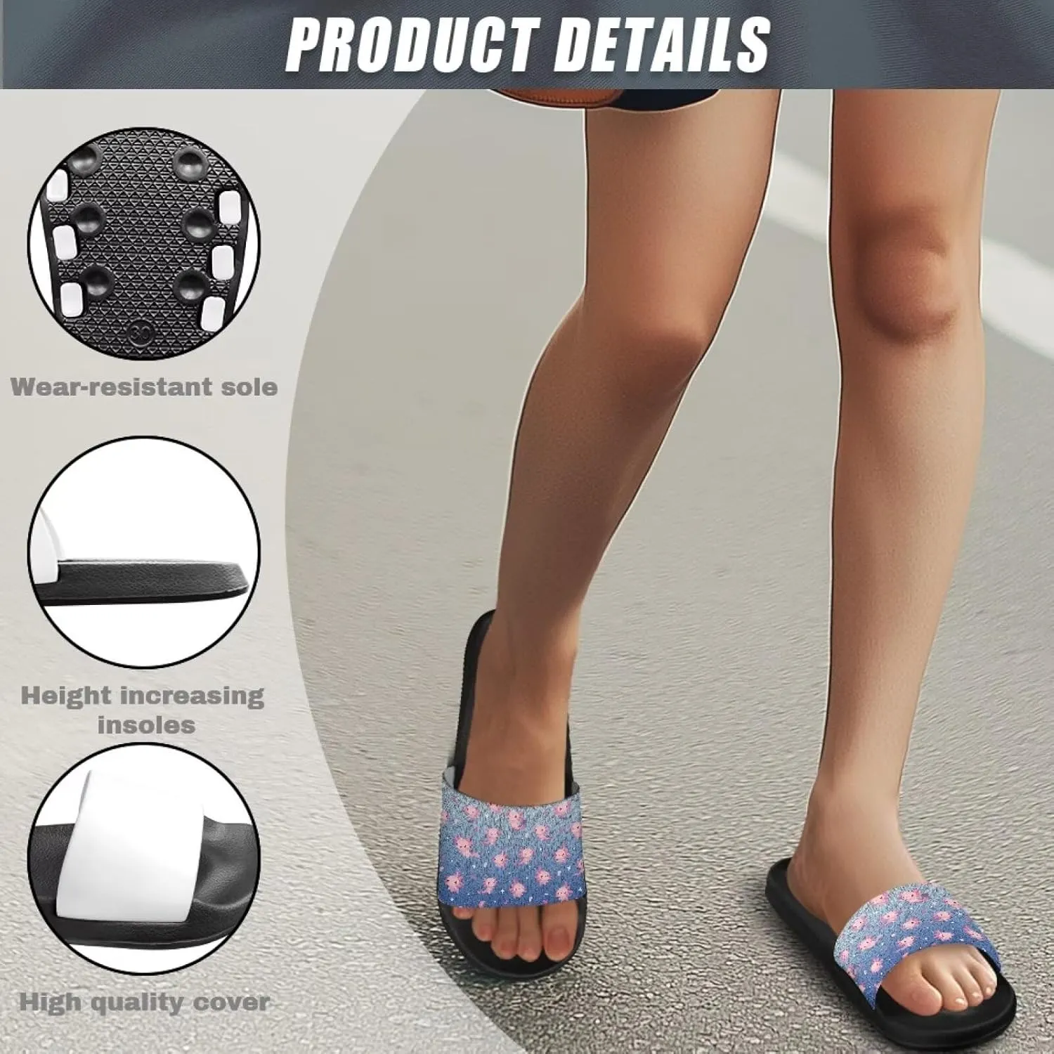 Slippers for Women and Men, Cloud Slides Shower Sandals House Shoes, Comfy and Cushioned EVA Flat Sandals