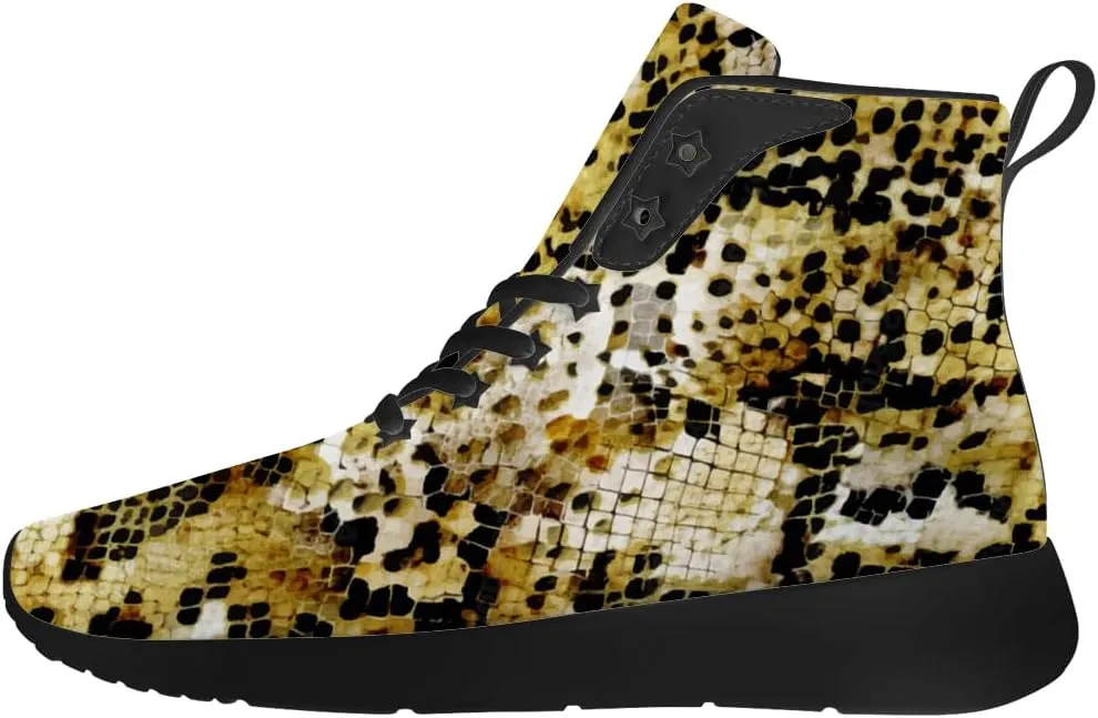 Snake Shoes for Men Women Snake Skin High Top Sneakers High Top Shoes Gifts for Women Men