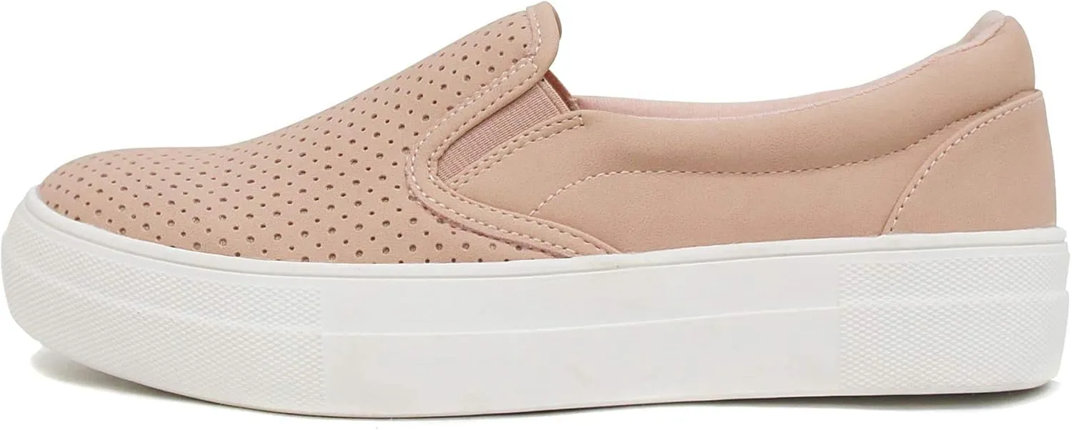 Soda Flat Women Shoes Slip On Loafers Casual Sneakers Memory Foam Insoles Hidden Platform/Flatform Round Toe Croft-G