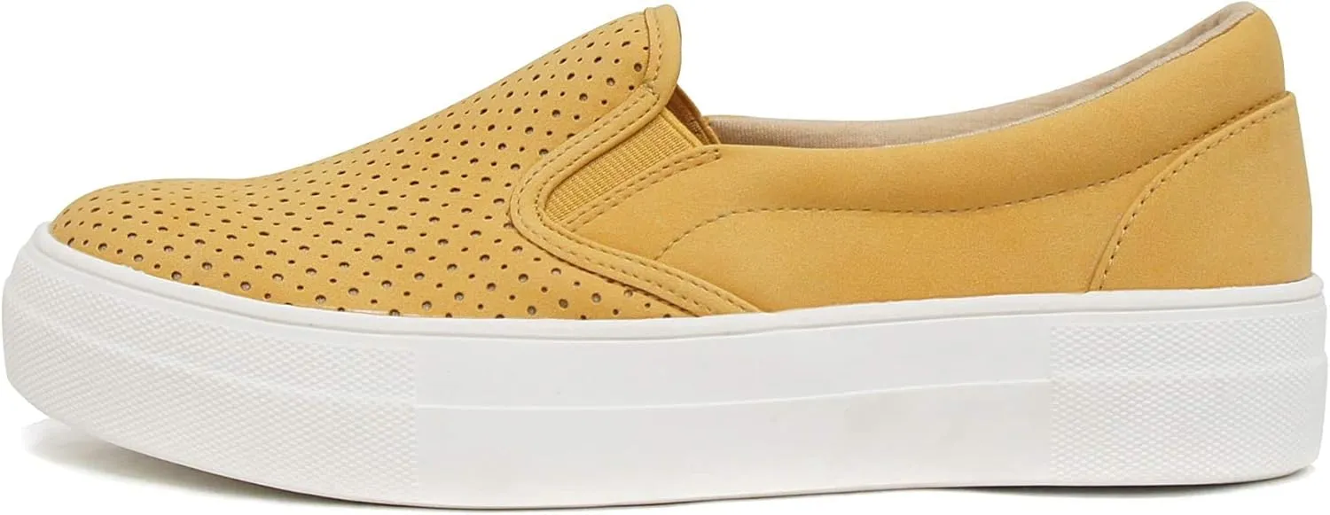 Soda Flat Women Shoes Slip On Loafers Casual Sneakers Memory Foam Insoles Hidden Platform/Flatform Round Toe Croft-G