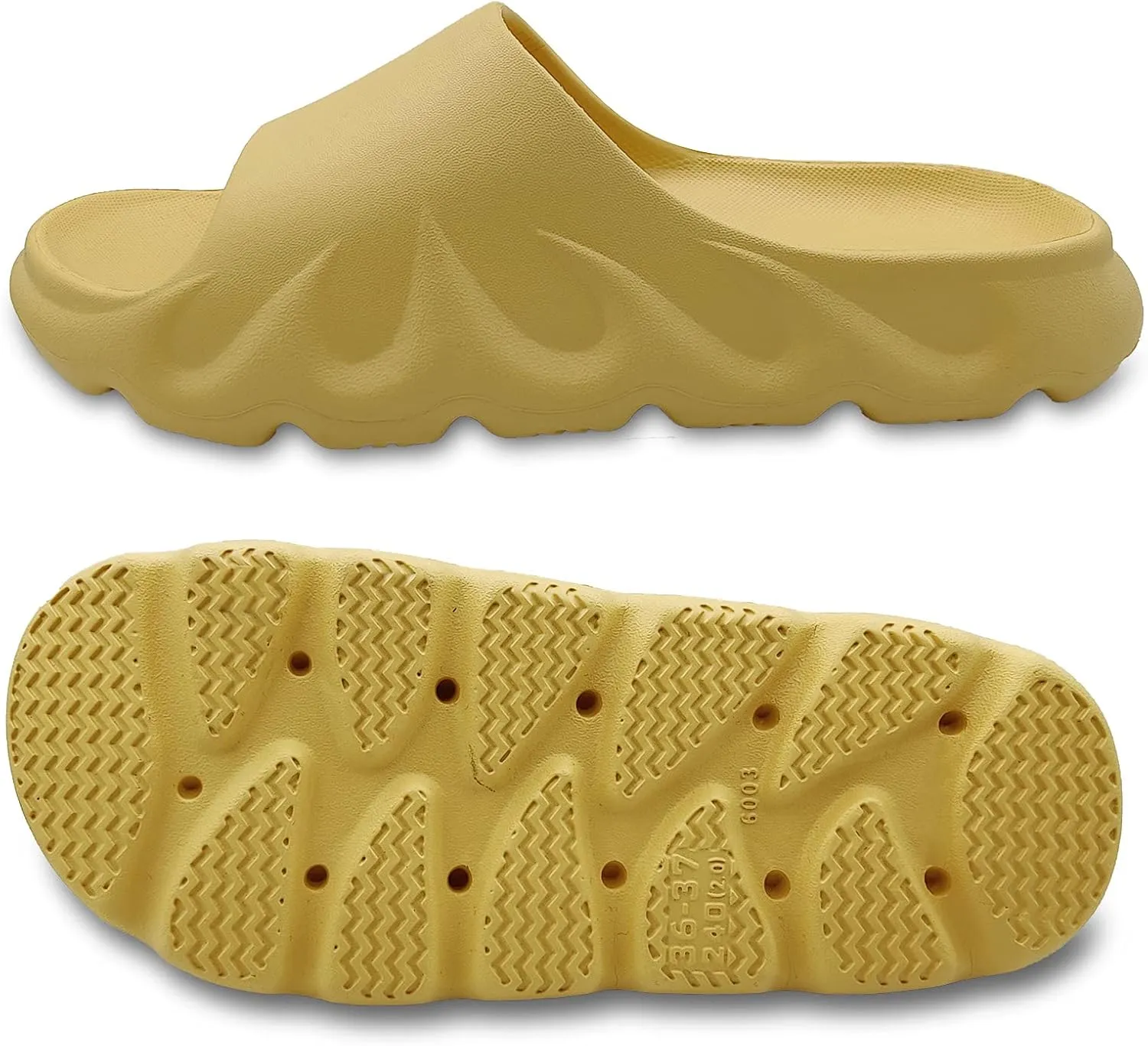 Solaud Men's And Women's Home Slippers Quick-Drying Shower Non-Slip Sandals Open-Toe Soft Thick Bottom Massage Pool Fitness Indoor and Outdoor Slippers