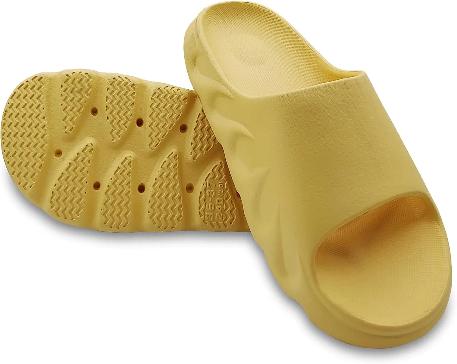 Solaud Men's And Women's Home Slippers Quick-Drying Shower Non-Slip Sandals Open-Toe Soft Thick Bottom Massage Pool Fitness Indoor and Outdoor Slippers