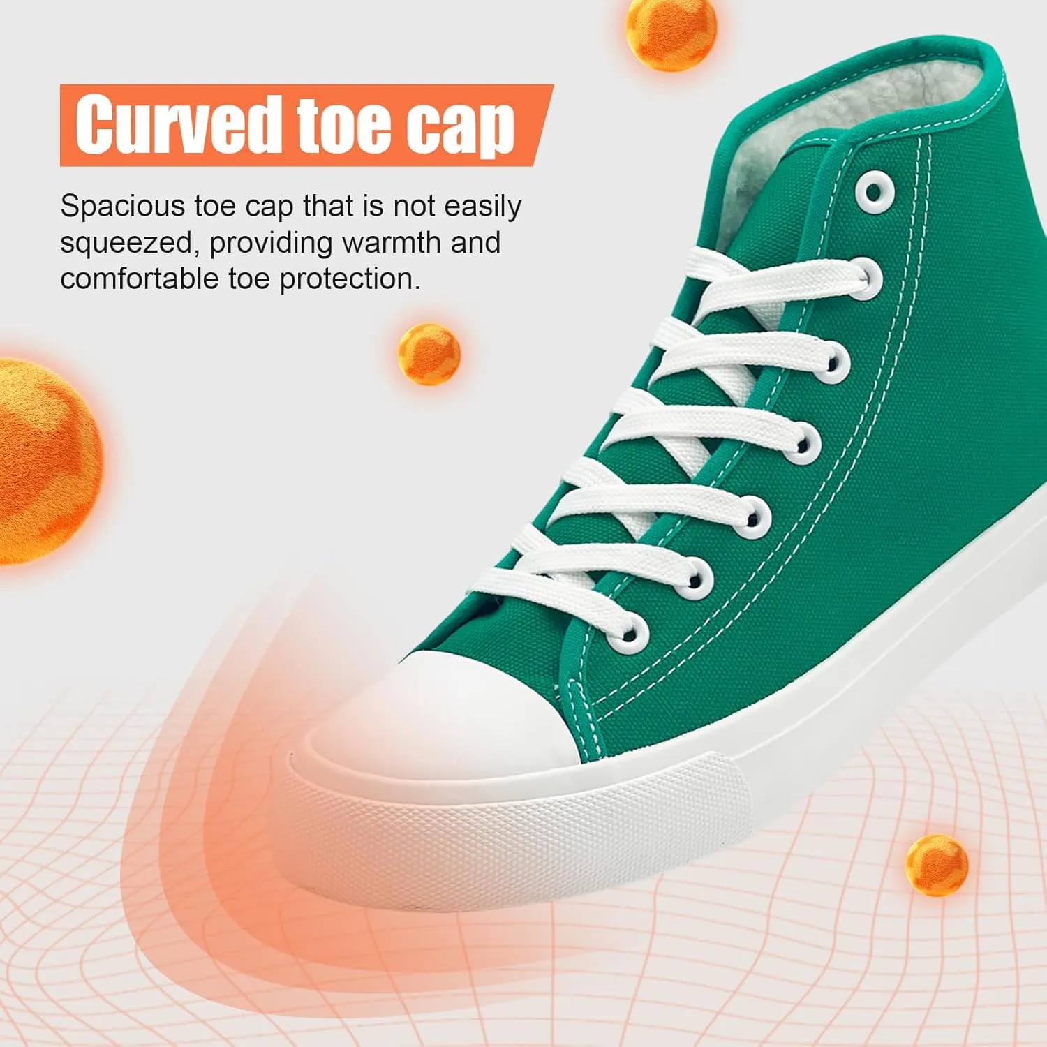soofylia Womens High Top Canvas Sneakers,Unisex Fashion Lace-up Fuzzy Canvas Shoes,Casual Tennis Walking Shoes for Men