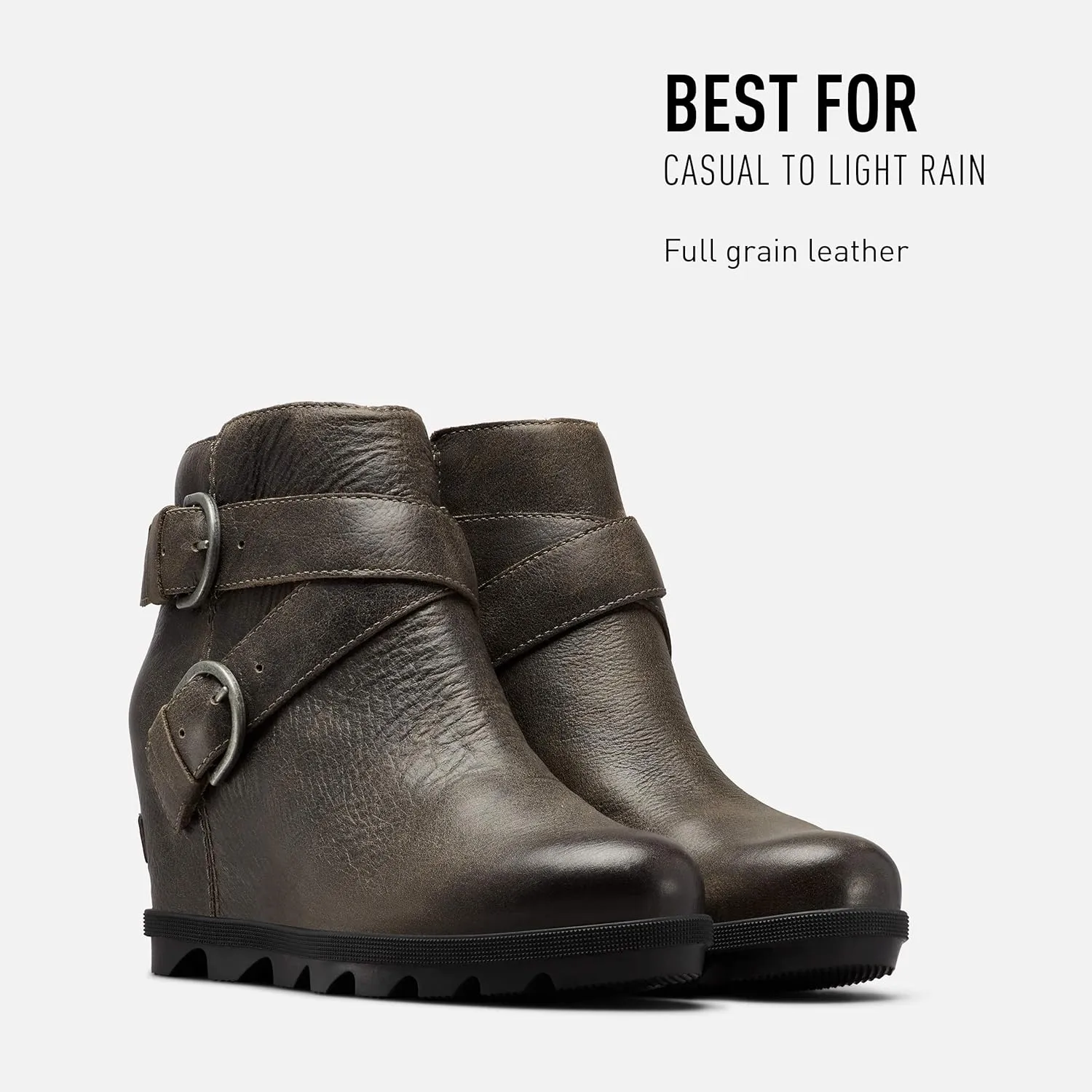 Sorel Women's Joan of Arctic Wedge II Buckle Boot - Light Rain - Waterproof