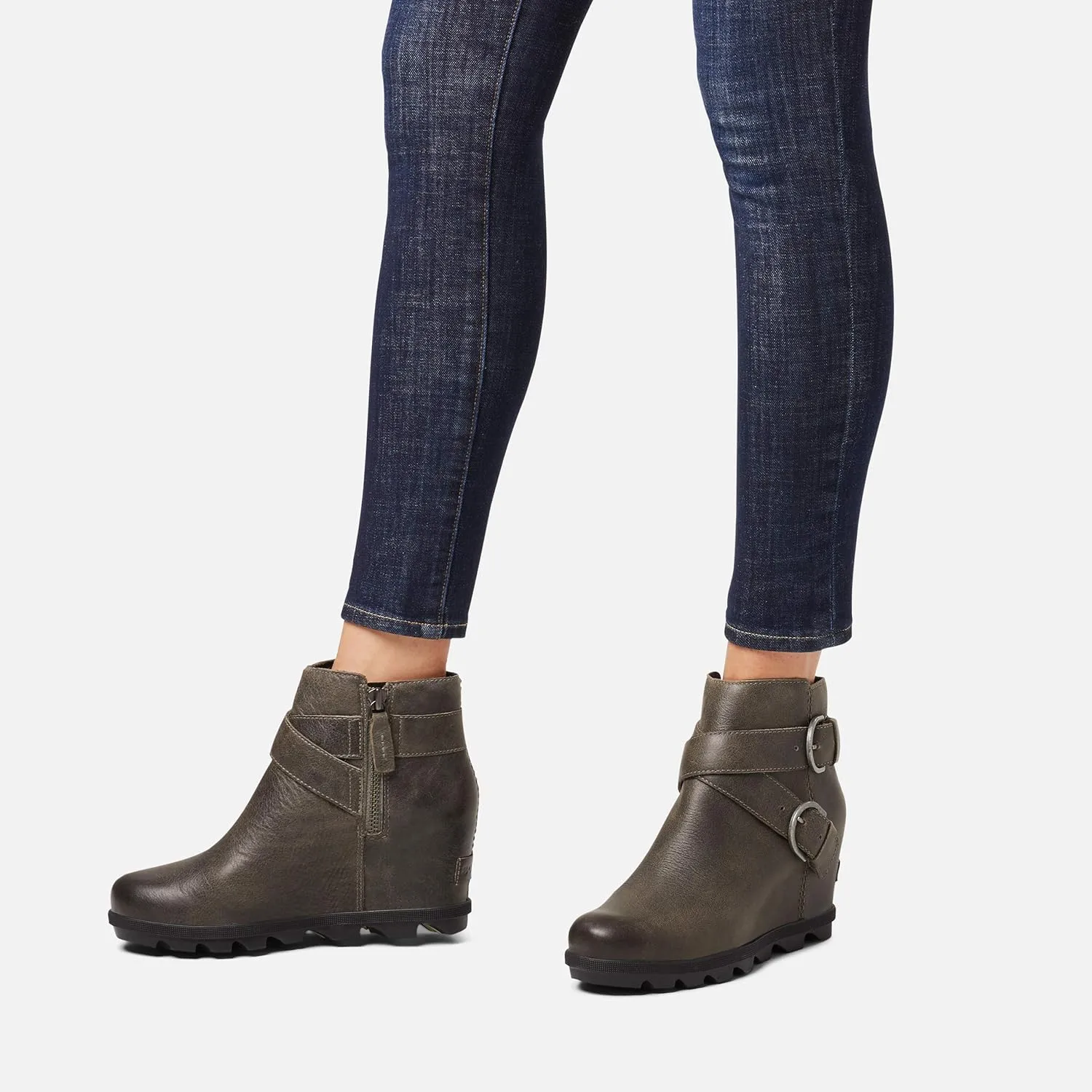 Sorel Women's Joan of Arctic Wedge II Buckle Boot - Light Rain - Waterproof