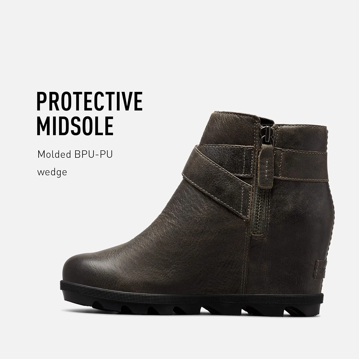 Sorel Women's Joan of Arctic Wedge II Buckle Boot - Light Rain - Waterproof