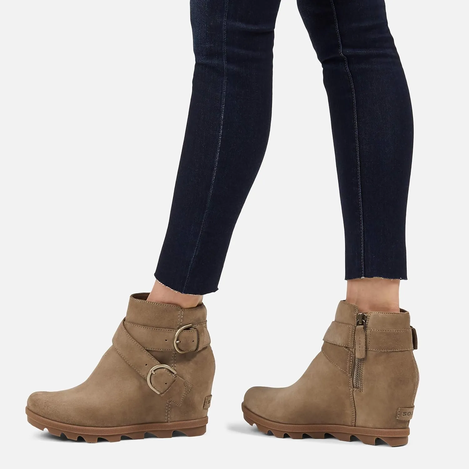 Sorel Women's Joan of Arctic Wedge II Buckle Boot - Light Rain - Waterproof