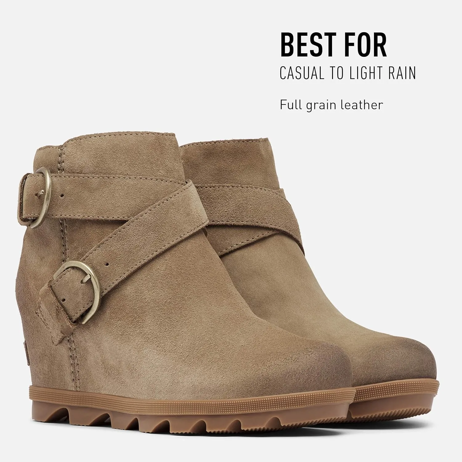Sorel Women's Joan of Arctic Wedge II Buckle Boot - Light Rain - Waterproof