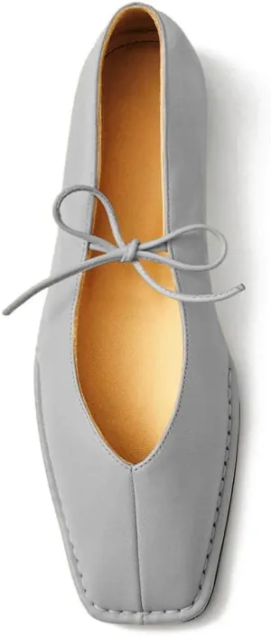 Square Toe Ballet Flats for Women Lace Up Cute Flats Comfortable Ballerina Flats