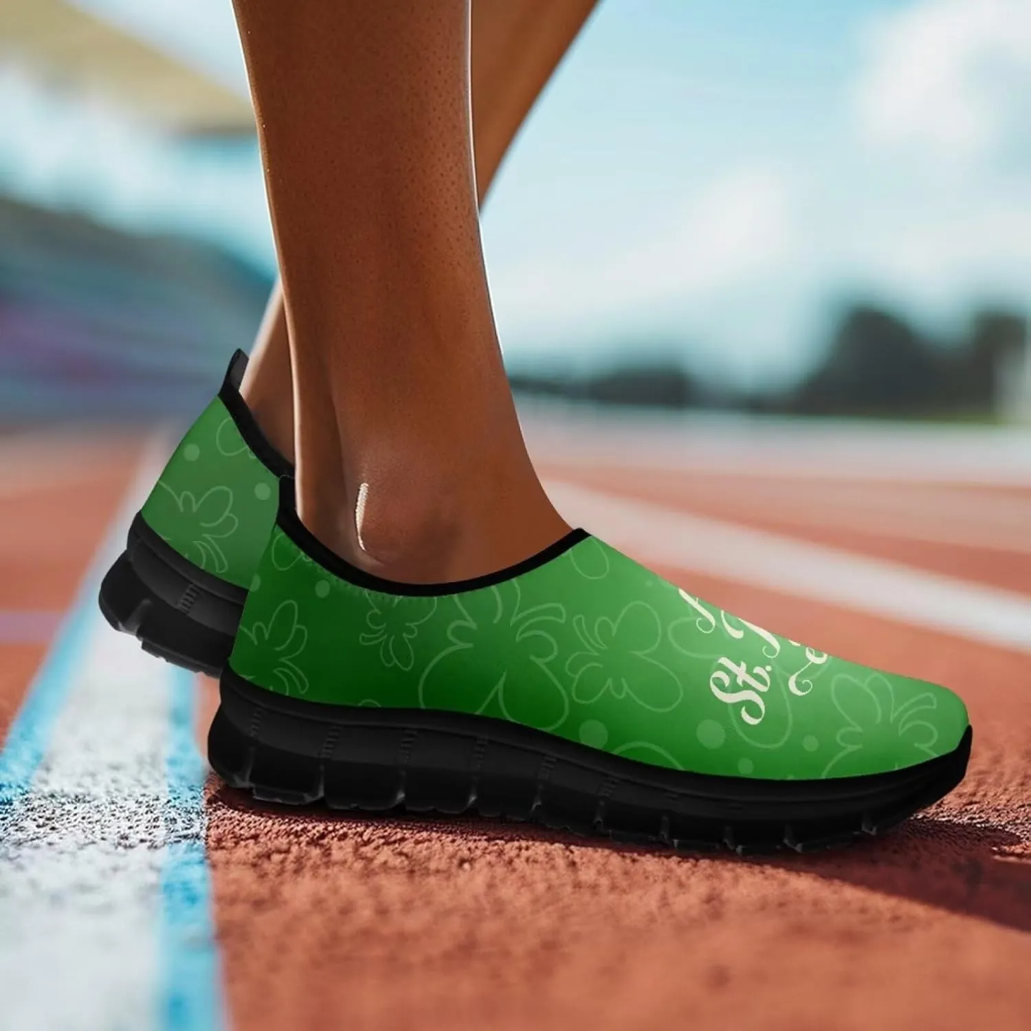St. Patrick's Day Loafers for Women Tennis Sneakers for Women Slip-on Fashion Trekking Shoes Casual Loafers Flat for Hikking
