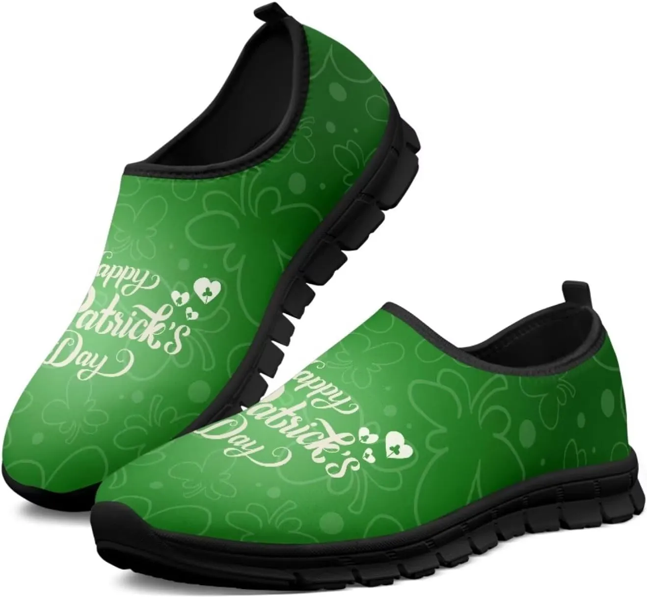 St. Patrick's Day Loafers for Women Tennis Sneakers for Women Slip-on Fashion Trekking Shoes Casual Loafers Flat for Hikking