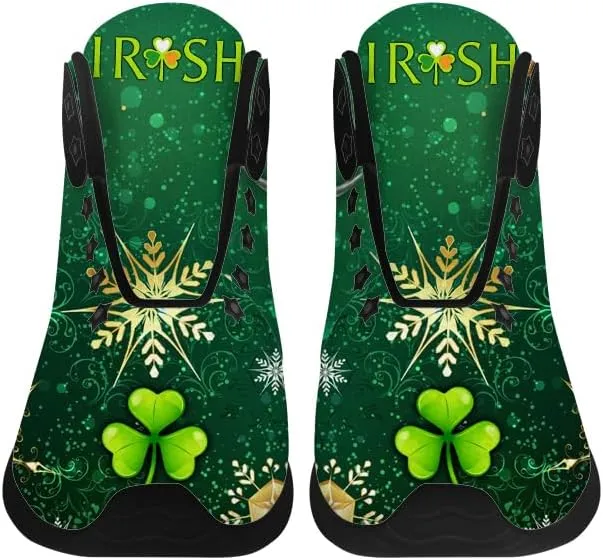St Patrick's Day Shoes for Men Women Clover High Top Sneakers Shamrock Shoes Gifts for Mom Dad