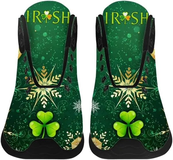 St Patrick's Day Shoes for Men Women Clover High Top Sneakers Shamrock Shoes Gifts for Mom Dad