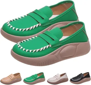 StoneLiquid Biscalo Loafers, Soft-Soled Pure Cowhide Corrective Loafers for Women Corrective Loafers