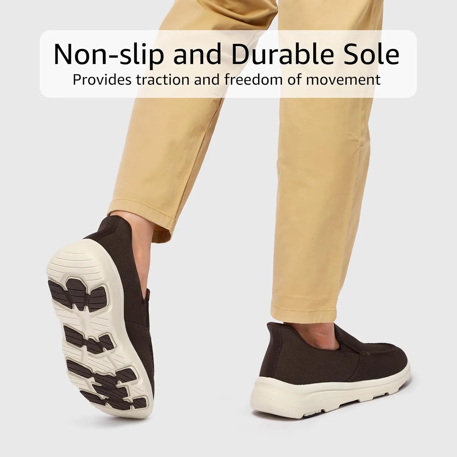 STQ Orthopedic Shoes for Men Casual Slip on Sneakers for Plantar Fasciitis Relief