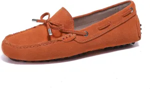 Stratuxx Kaze Women's Penny Loafers Driving Moccasins Comfort Boat Shoes Cow Suede Casual Slip-On Loafers