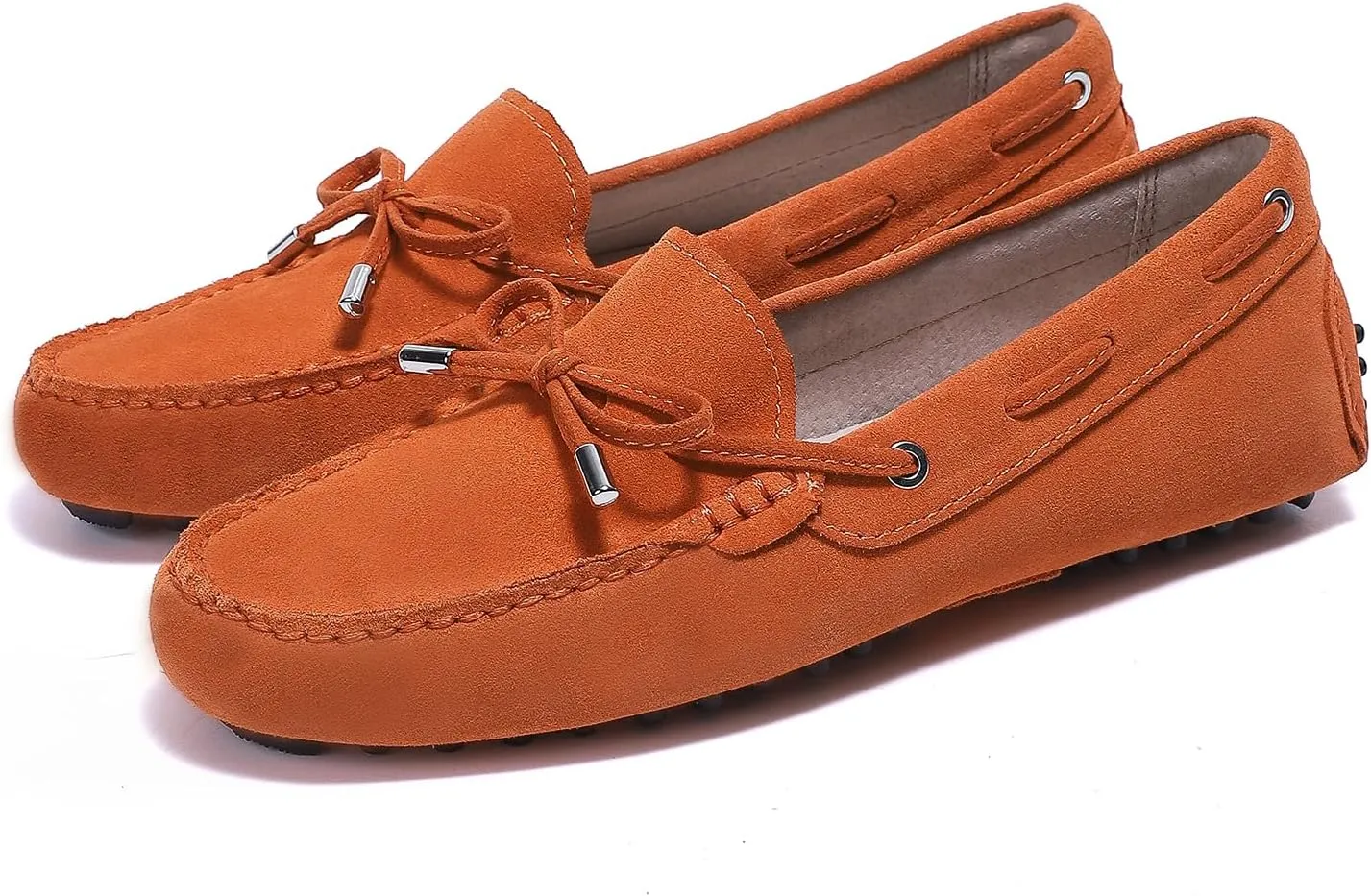 Stratuxx Kaze Women's Penny Loafers Driving Moccasins Comfort Boat Shoes Cow Suede Casual Slip-On Loafers