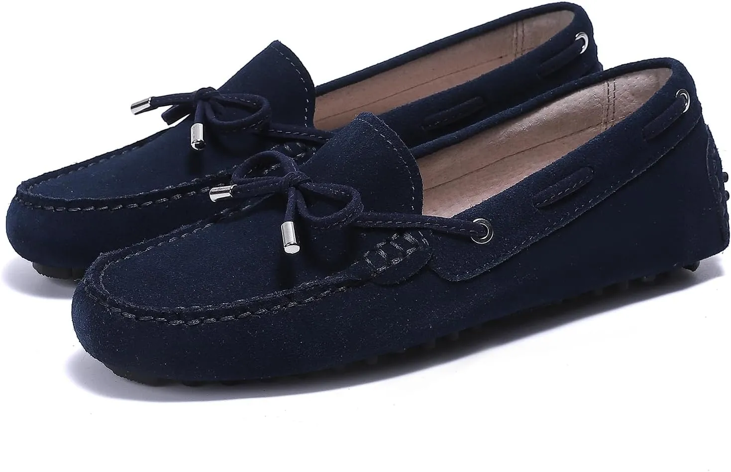 Stratuxx Kaze Women's Penny Loafers Driving Moccasins Comfort Boat Shoes Cow Suede Casual Slip-On Loafers